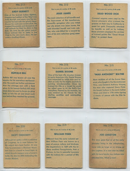 R128-2 Series of 48 Western Scenes Near Set (39/48) Cards 