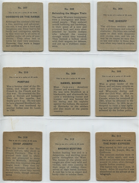 R130 Series of 48 Western Series Near Set (37/48) with (11) Duplicates