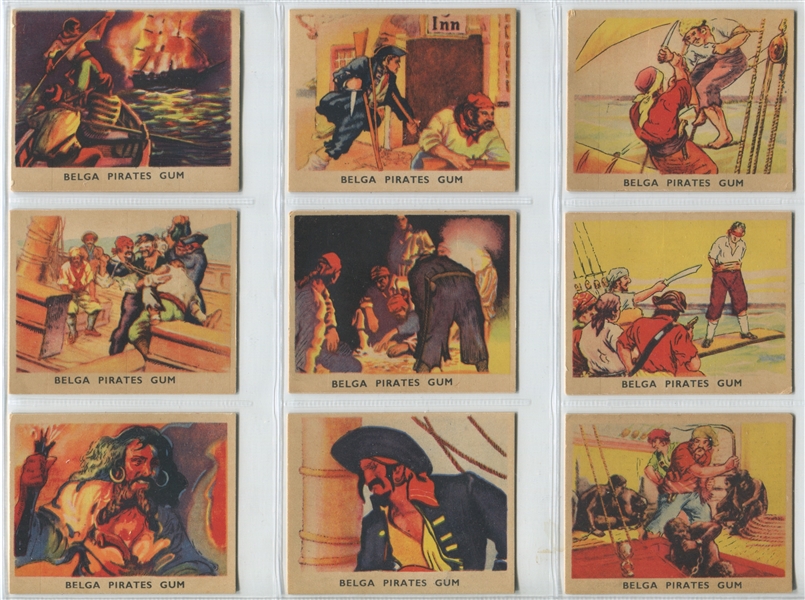 1930's Belga Pirate Pictures Lot of (12) Cards