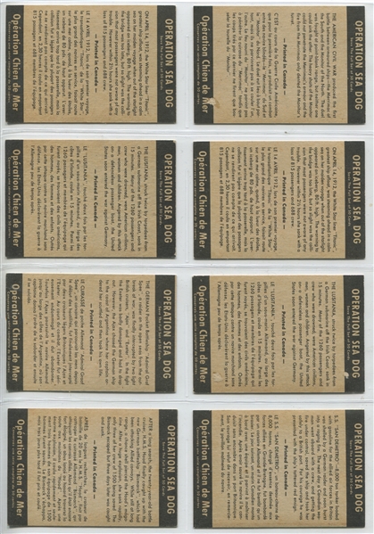 V339-9 Parkhurst Gum Operation Sea Dog Lot of (16) Cards
