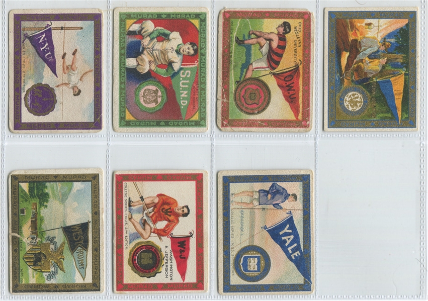 T51 S. Anargyros Murad Cigarettes College Series Lot of (15) Cards