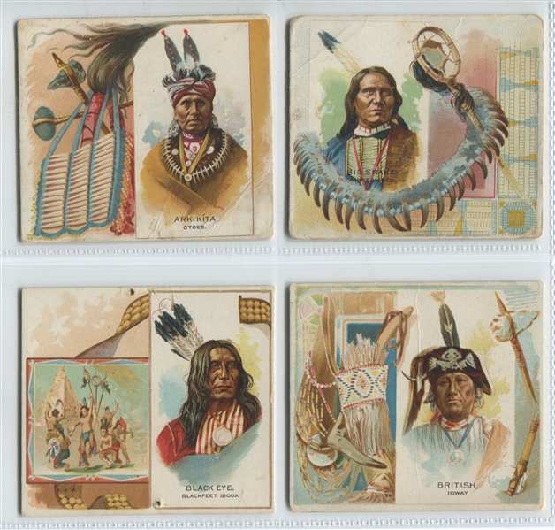 N36 Allen & Ginter Celebrated American Indians (Large) Partial Set of (20/50) Cards With Geronimo