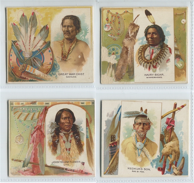 N36 Allen & Ginter Celebrated American Indians (Large) Partial Set of (20/50) Cards With Geronimo