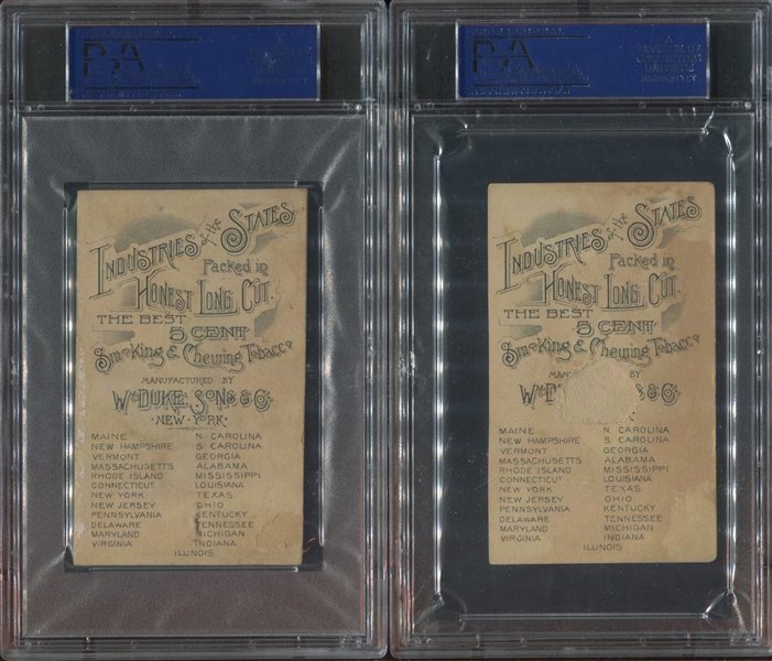 N117 Duke Tobacco Industries of the States Lot of (10) Different Cards with (3) PSA-Graded
