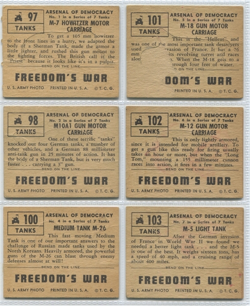1950 Topps Freedom's War Near Complete Set (202/203) Cards