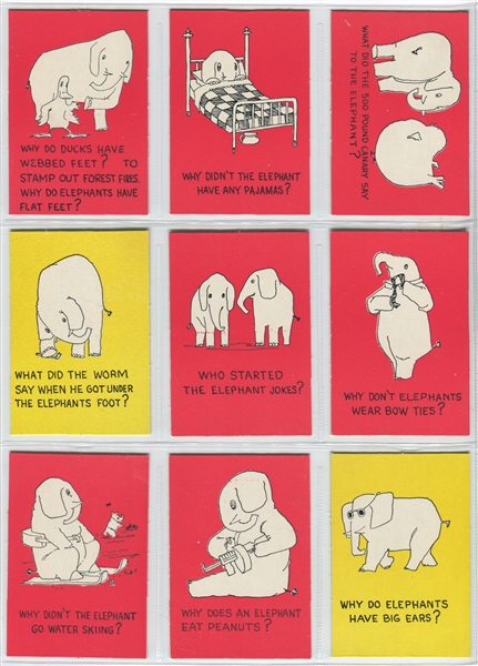 W534 Becker Elephant Jokes Near Complete Set (44/50)