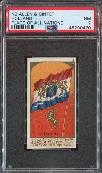 N9 Allen & Ginter Flags of All Nations Holland PSA7 NM