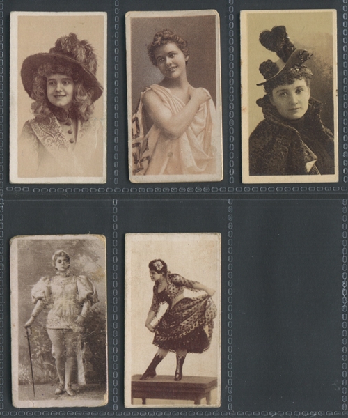 N215 Kinney Cigarettes Actresses Lot of (5) Cards