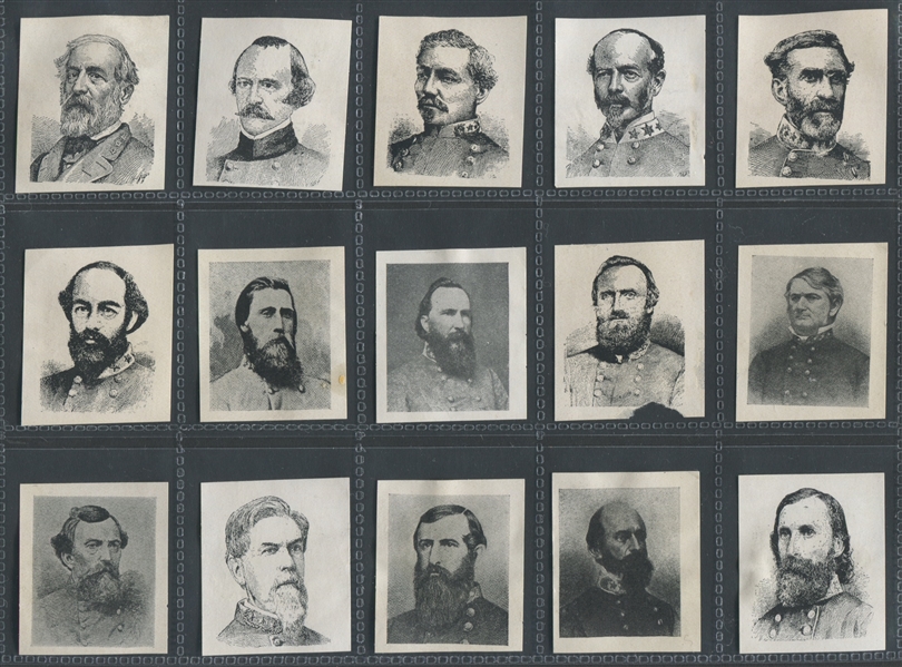 E-UNC American Chicle Kis-Me Gum Confederate Portraits Near Set of (140/141) Cards