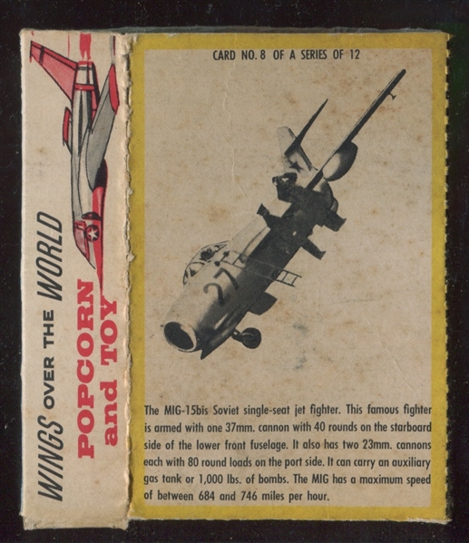 R-UNC Wings over the World Popcorn Candy Box #8 of 12 MIG-15bis