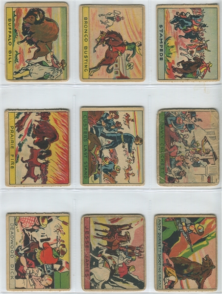 R128-1 Series of 48 Western Scenes Near set (38/48) Cards