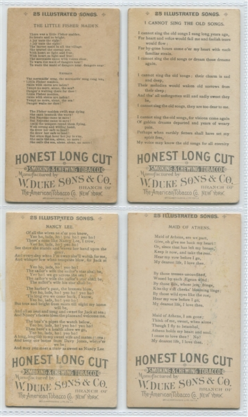N116 Duke Tobacco Illustrated Songs Lot of (10) Different Cards