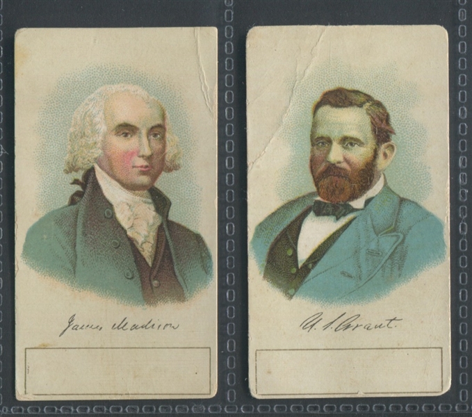 N309 American Eagle Tobacco Presidents Lot of (2) Cards