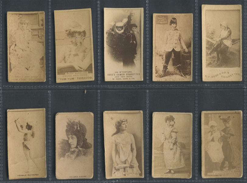Mixed Lot of (25) Albumen Photo Actress Cards from Multiple Manufacturers