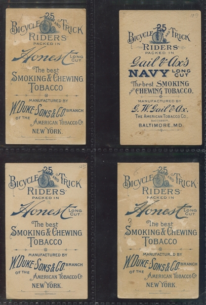 N100 Duke Tobacco Bicycle Trick Riders Lot of (13) Different Cards