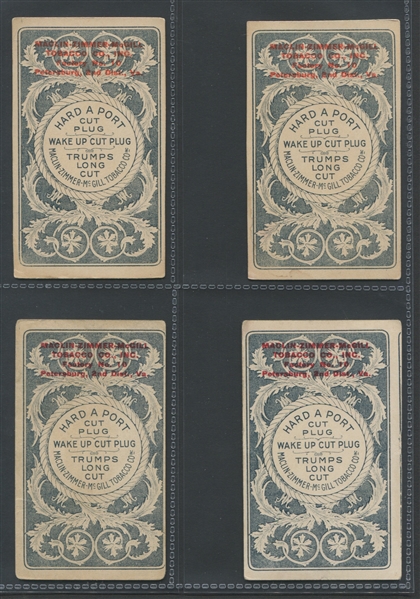 N457 Moore & Calvi Playing Cards - Maclin/Zimmerman/McGill Overstamp Lot of (36) Different Cards