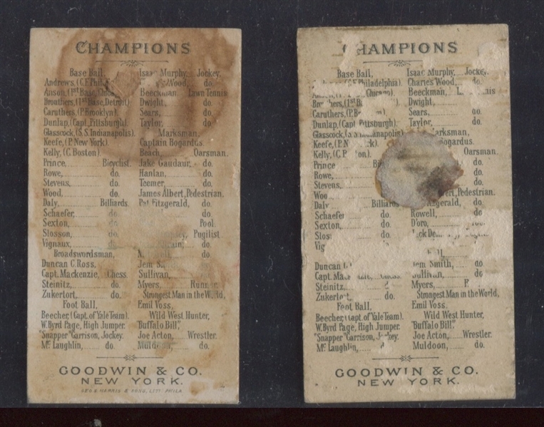 N162 Goodwin Tobacco Champions Pair of Cards