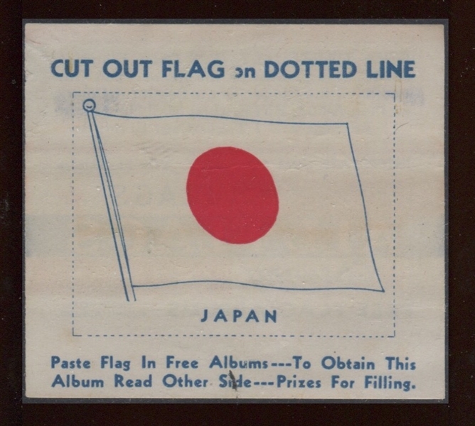 R49 Interstate Gum Flags of All Nations Wrapper - Japan 