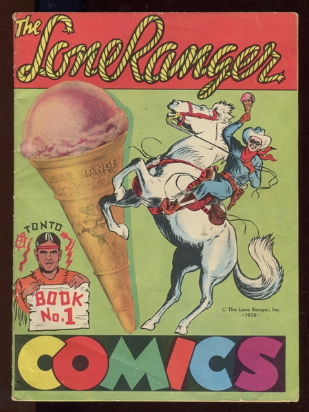F56 Lone Ranger Ice Cream Comic Book, Lot of (14) Coupons and Coupon Envelope