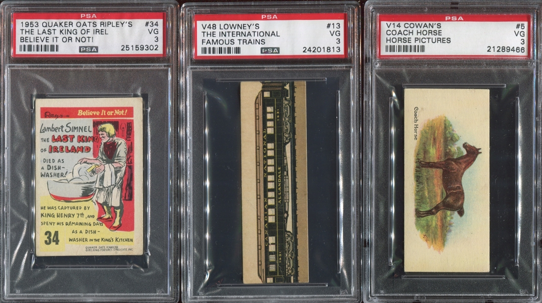 Mixed Canadian Type Card Lot of (6) PSA3-Graded Cards