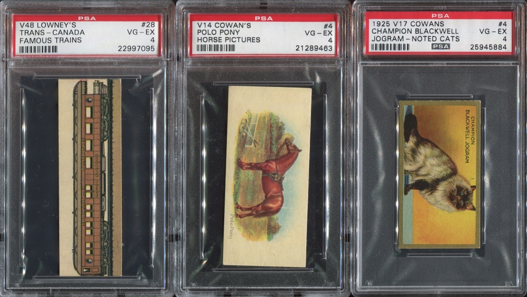 Mixed Canadian Type Card Lot of (6) PSA4-Graded Cards