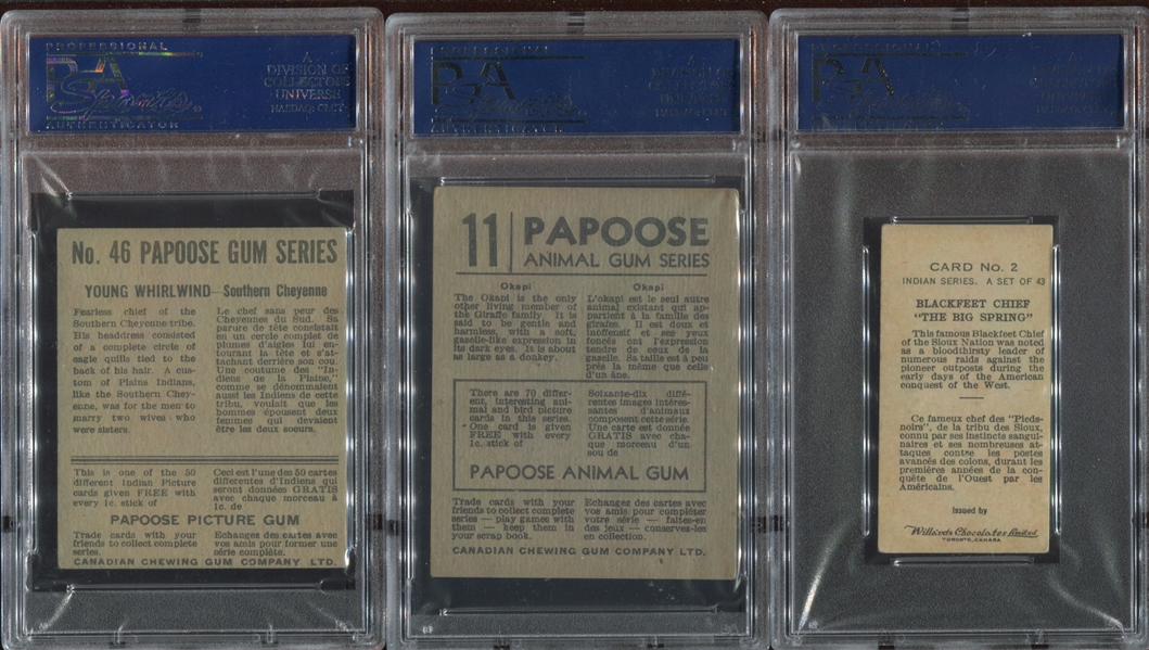 Mixed Canadian Type Card Lot of (6) PSA4-Graded Cards