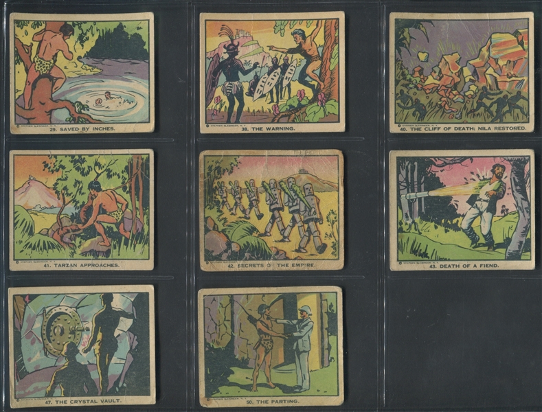 V256 Canadian Chewing Gum Tarzan and the Crystal Vault of Isis Lot of (17) Cards