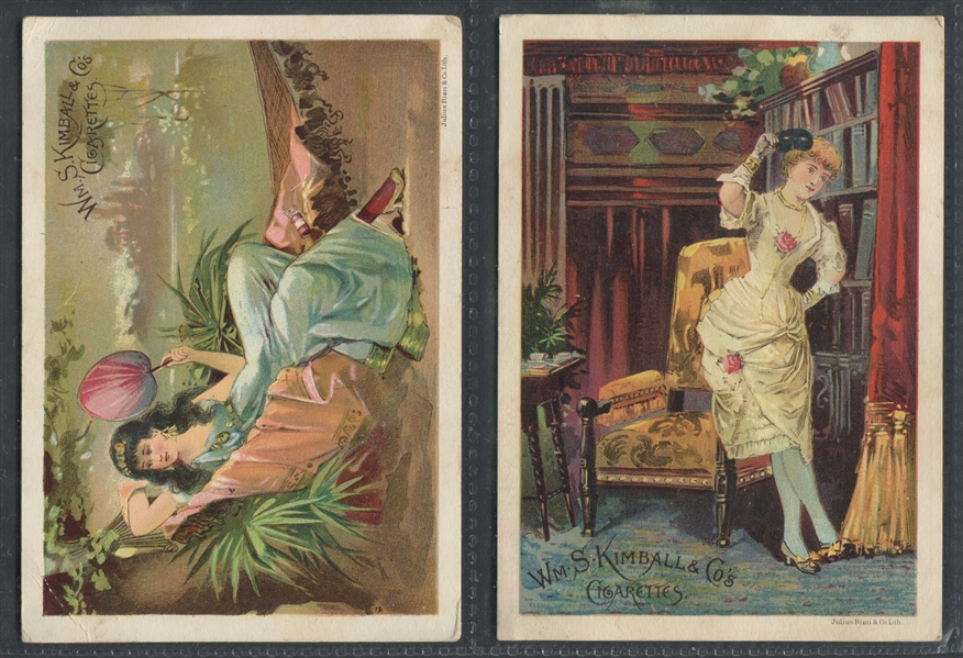 W S Kimball Cigarettes Beautiful Gowns Lot of (4) Trade Cards