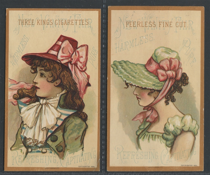 W S Kimball Cigarettes Vanity Fair Lot of (4) Trade Cards