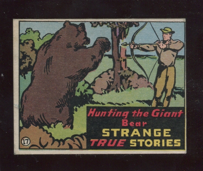 R144 Wolverine Gum Strange True Stories #17 Hunting the Giant Bear