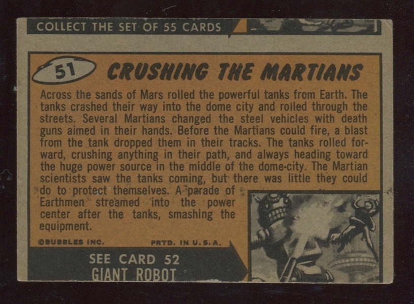 1962 Topps Mars Attacks #51 Miscut Card