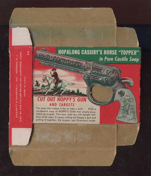 Fantastic Hopalong Cassidy Soap Box With Original Soap and Additional Items