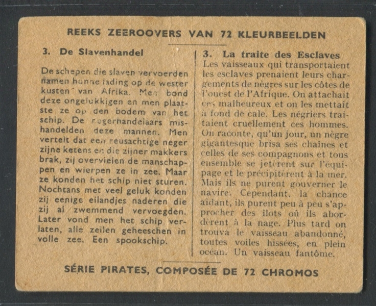 1930's Belga Gum Pirates Lot of (3) Cards