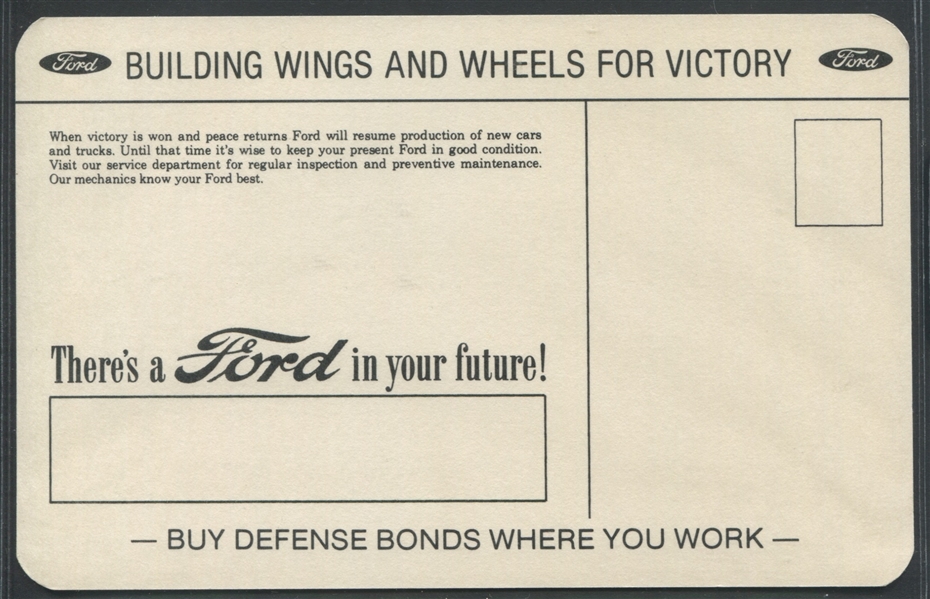 1970's Ford Building Wings and Wheels for Victory Postcards Lot of (2)