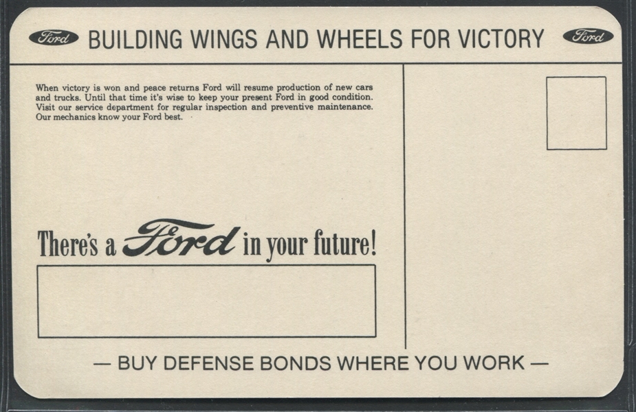 1970's Ford Building Wings and Wheels for Victory Postcards Lot of (2)
