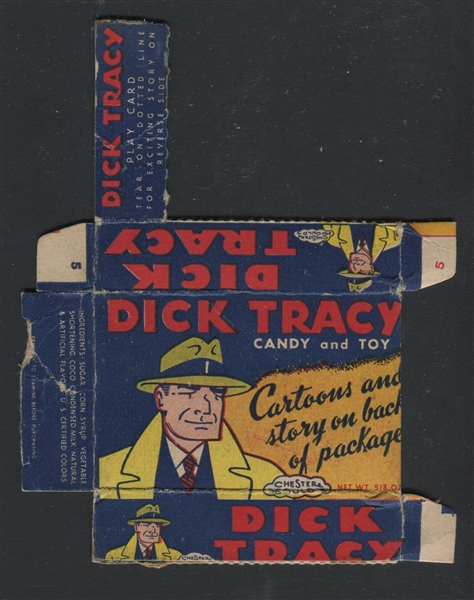 R722-11 Novel Package Dick Tracy Partial Box with Front Cover Image