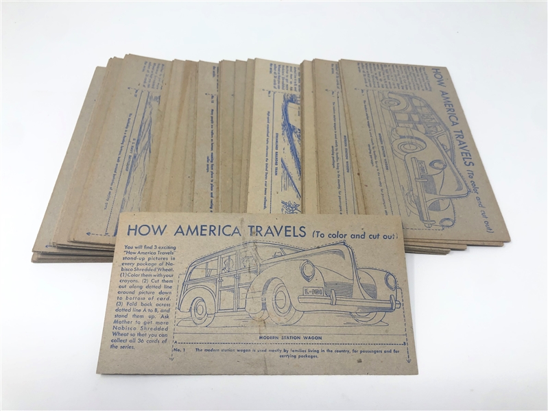 F275-6 Nabisco How America Travels Lot of (60) Cards