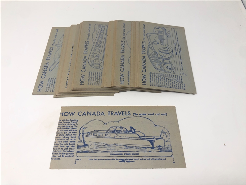 FC14-6 Nabisco How Canada Travels Complete Set of (36) Cards Plus One Error