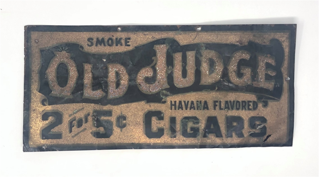 Fantastic Old Judge Cigars Tin Sign