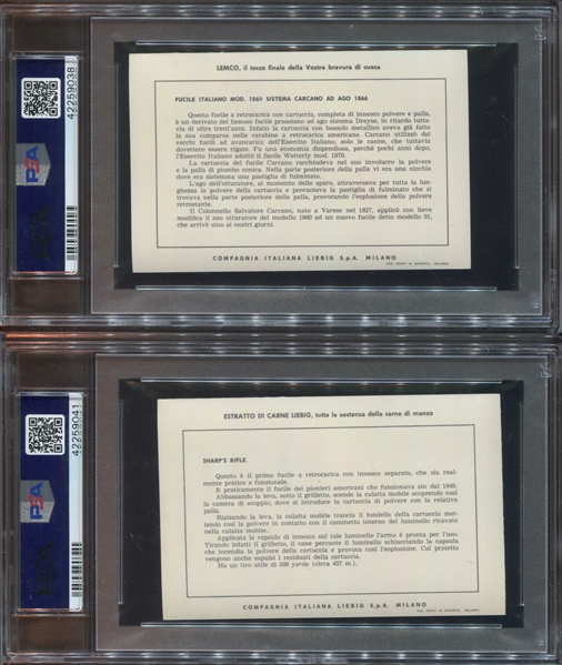 1963 Liebig History of Rifles PSA-Graded Complete Set of (6) Cards