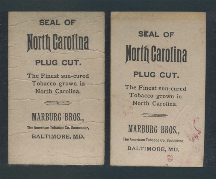 N420-5 Marburg Tobacco Seal of North Carolina Actresses Lot of (2) Cards