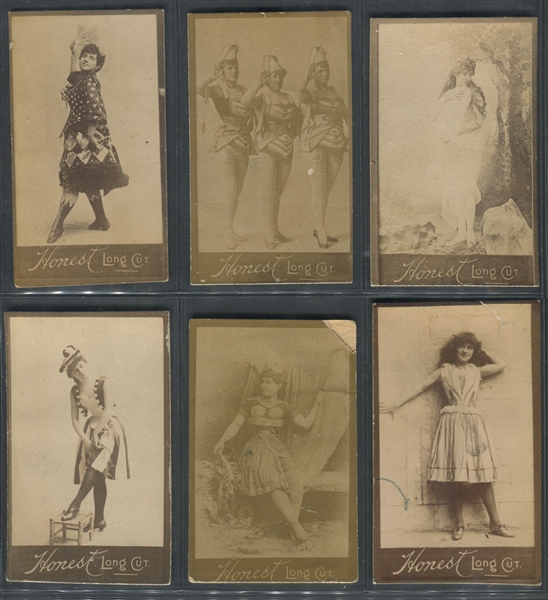 N150 Duke / Honest Long Cut Actresses Large-Size Cards Lot of (12) including Lillian Russell