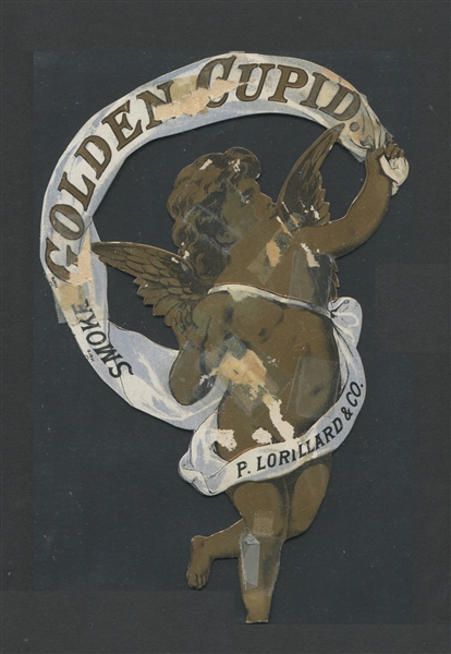 Interesting Lorillard Tobacco Golden Cupid Die-Cut Advertising Piece