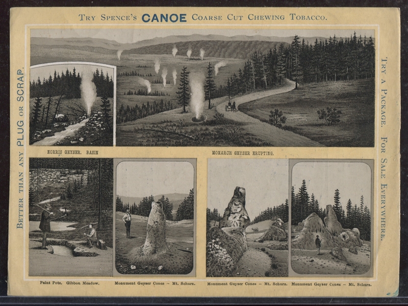 Spence's Canoe Coarse Cut Chewing Tobacco Lot of (7) Advertising Cards