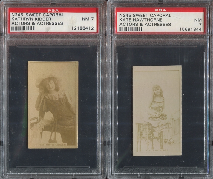 N245 Sweet Caporal Actors & Actresses Lot of (7) PSA7-Graded Cards