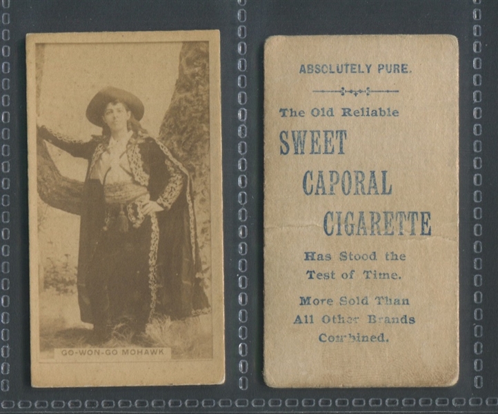 N245 Sweet Caporal Actresses Go-Won-Go Mohawk Lot of (2) Cards with TOUGH Blue Print Back