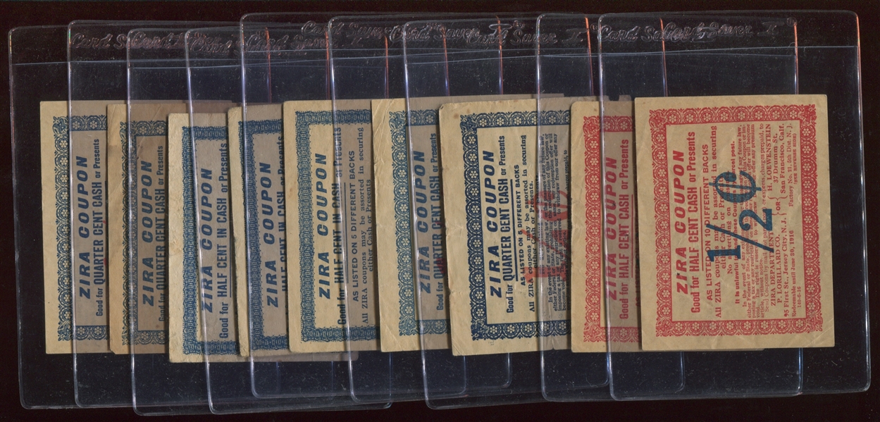 Zira Tobacco Lot of (9) Different Tobacco Coupons