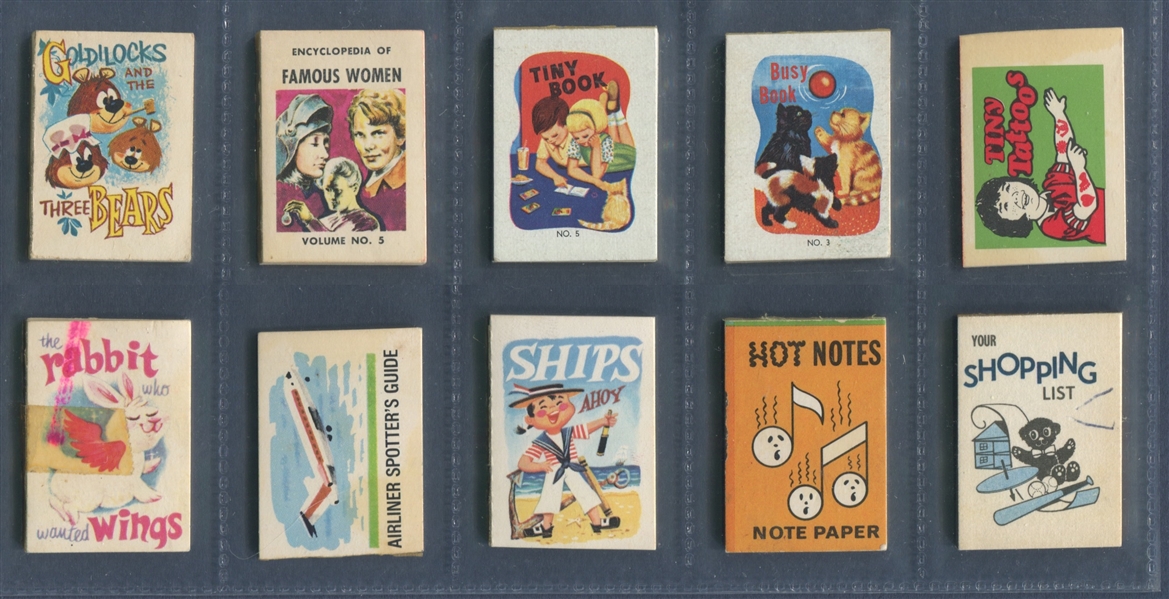 1960's-1970's Cracker Jack Prize Mini-Booklets Lot of (10) Different Premiums