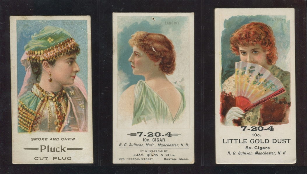 N532 Actresses Lot of (5) Cards From Three Manufacturers