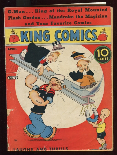 Lot of (4) 1940's Comic Books with Popeye, Smiling Jack, Mutt & Jeff and More